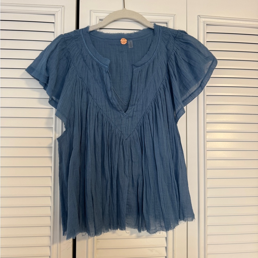 Free People Padma Flutter-Sleeve Top - Size S